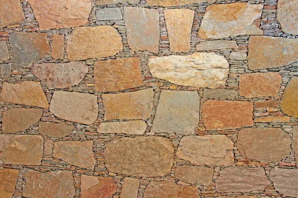 Detalhe Tradicional Parede Pedra Seca Rajasthan Índia — Fotografia de Stock