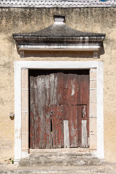 Starożytne Drzwi Przy Drodze Braci Valladolid Yucatan — Zdjęcie stockowe
