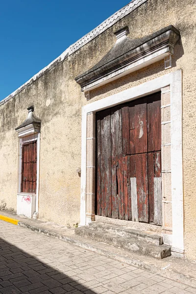 Древняя Дверь Дороге Монахов Вальядолид Юкатан — стоковое фото