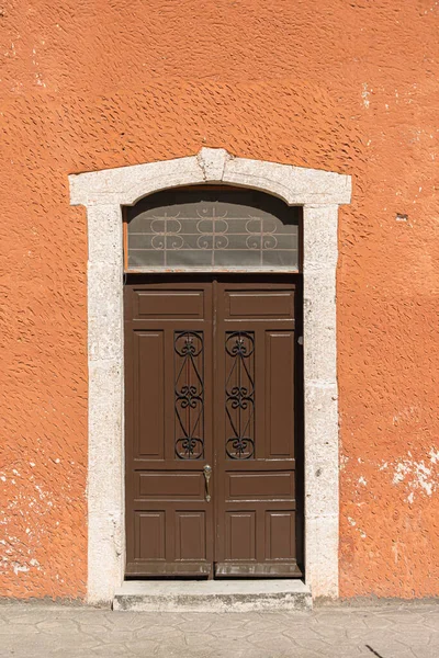 Old Door Road Friars Valladolid Yucatan Mexico — Stock Photo, Image
