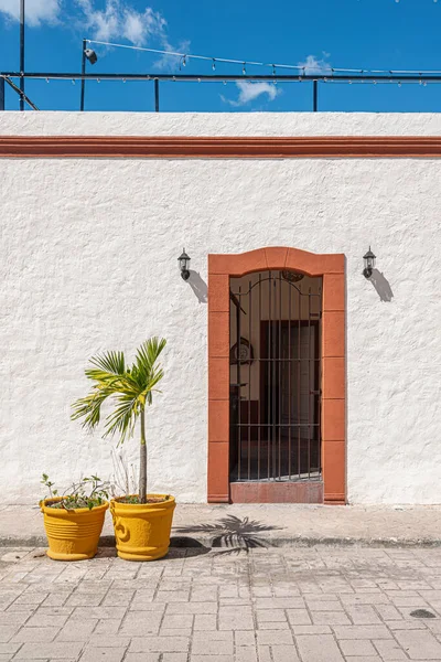Stare Domy Drodze Braci Valladolid Yucatan Meksyk — Zdjęcie stockowe