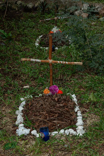 Διακοσμητικός Σταυρός Του Hanal Pixan Ημέρα Των Νεκρών Γιουκατάν Μεξικό — Φωτογραφία Αρχείου