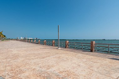 View of Malecon Tajamar in Cancun, Mexico