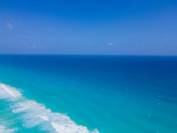 Vista Aérea Del Mar Caribe Cancún México —  Fotos de Stock