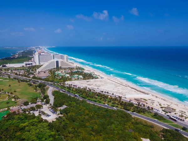 Aerial View Hotel Zone Cancun Mexico — Stock Photo, Image