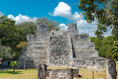 Antik Maya bölgesi El Meco, Cancun, Meksika