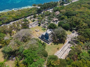 Drone view of El Meco, Cancun, Mexico clipart