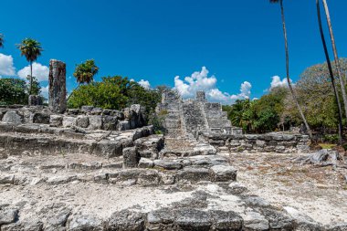 Antik Maya bölgesi El Meco, Cancun, Meksika