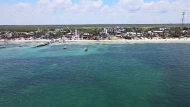 Puerto Morelos, Meksika 'nın havadan görünüşü