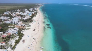 Puerto Morelos, Meksika 'nın havadan görünüşü