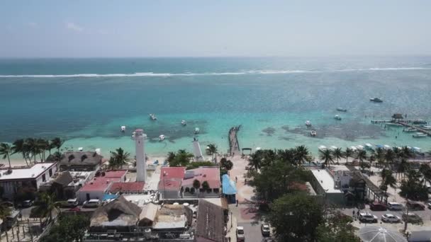 Luchtfoto Van Puerto Morelos Mexico — Stockvideo
