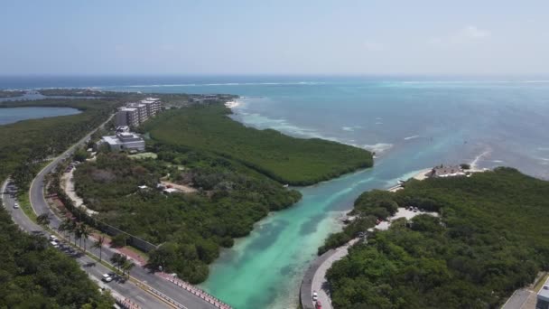 Punta Nizuc Légi Kilátása Cancún Mexikó — Stock videók