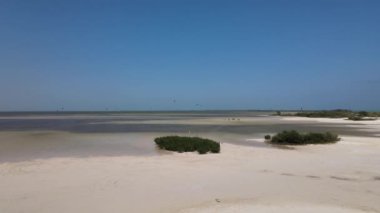 Blanca Adası 'nın havadan görünüşü, Quintana Roo, Meksika