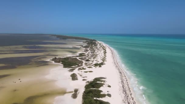 Αεροφωτογραφία Της Isla Blanca Quintana Roo Μεξικό — Αρχείο Βίντεο