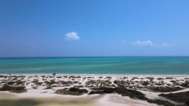 Blanca Adası 'nın havadan görünüşü, Quintana Roo, Meksika