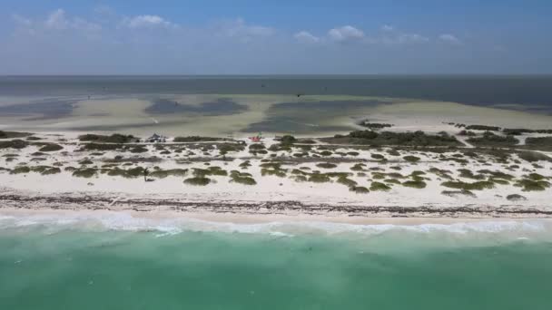 Vue Aérienne Isla Blanca Quintana Roo Mexique — Video