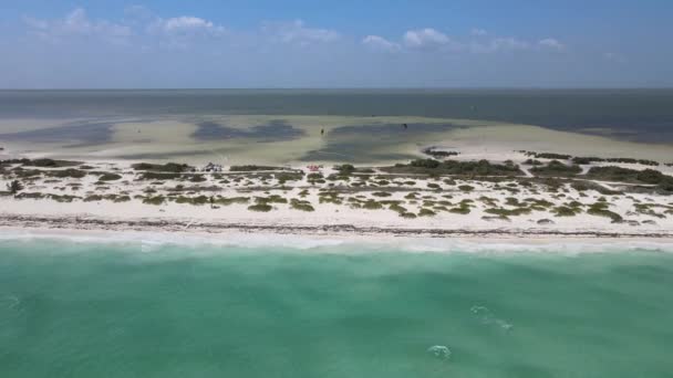 Αεροφωτογραφία Της Isla Blanca Quintana Roo Μεξικό — Αρχείο Βίντεο