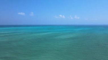 Blanca Adası 'nın havadan görünüşü, Quintana Roo, Meksika
