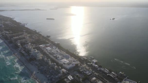 Αεροφωτογραφία Της Ζώνης Του Ξενοδοχείου Κανκούν Μεξικό — Αρχείο Βίντεο