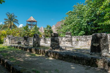 San Miguelito antik Maya arkeolojik alanı Cancun, Meksika