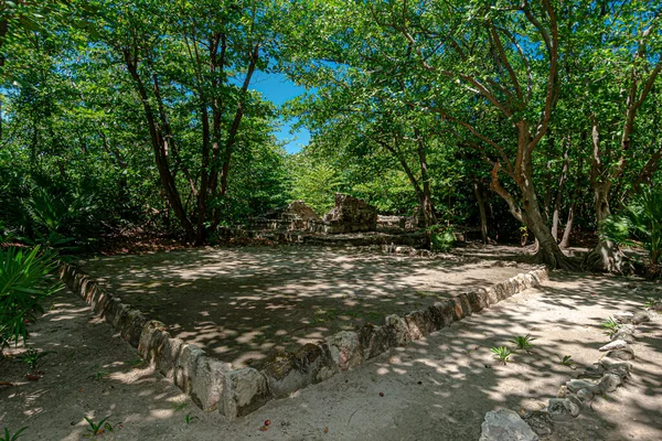 San Miguelito Antiguo Yacimiento Arqueológico Maya Cancún México — Foto de Stock