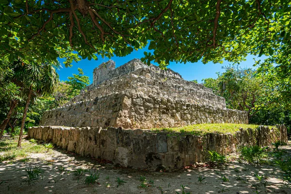 San Miguelito Sítio Arqueológico Antigo Maias Cancun México — Fotografia de Stock