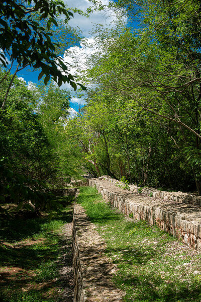 Ancient wall at Chichen Itza, Yucatan, Mexico