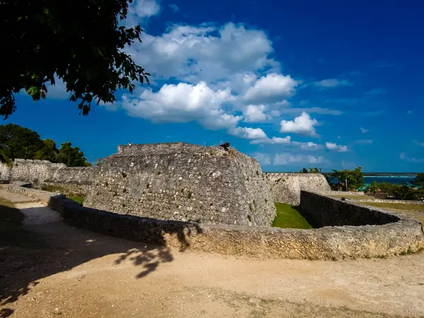 Quintana Roo 'daki Saint Felipe de Bacalar Kalesi manzarası