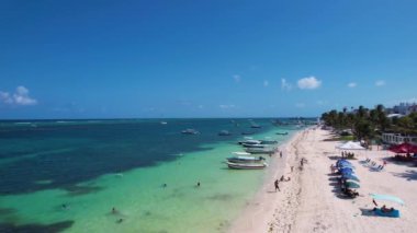 Puerto Morelos, Meksika 'nın insansız hava aracı görüntüsü