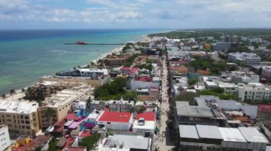 Playa del Carmen 'in havadan görünüşü, Meksika