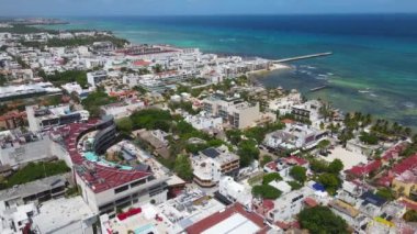 Playa del Carmen 'in havadan görünüşü, Meksika
