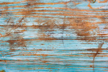 Mavi boyalı eski ahşap masa yüzeyi