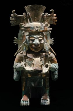 Siyah arkaplan ile izole edilmiş Maya biblosu