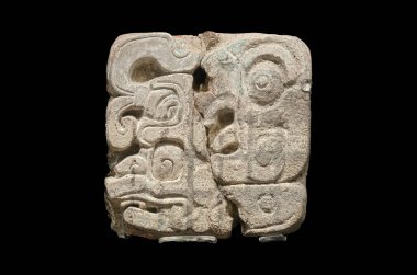 Siyah arkaplan ile izole edilmiş Maya sembolü