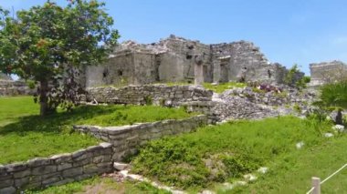 Meksika 'daki Tulum Arkeoloji Alanından Görüntü