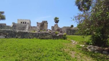 Meksika 'daki Tulum Arkeoloji Alanından Görüntü