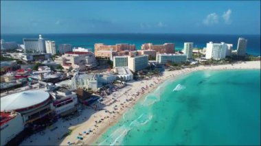 Punta Cancun, Meksika 'nın havadan görünüşü
