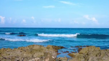 Playa Gaviota, Cancun 'da Rocky Beach Günbatımı