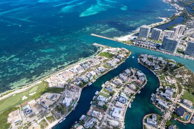 Puerto Cancun, Meksika 'nın hayret verici hava manzarası