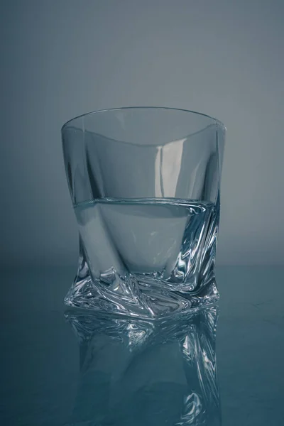 Απλό Πόσιμο Νερό Χωρίς Βενζίνη Νερό Φόρμουλας Είναι H2O Ποτήρι — Φωτογραφία Αρχείου