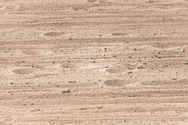 Textura Areia Seca Pegadas Areia Praia Tropical Selvagem Verão Superfície — Fotografia de Stock