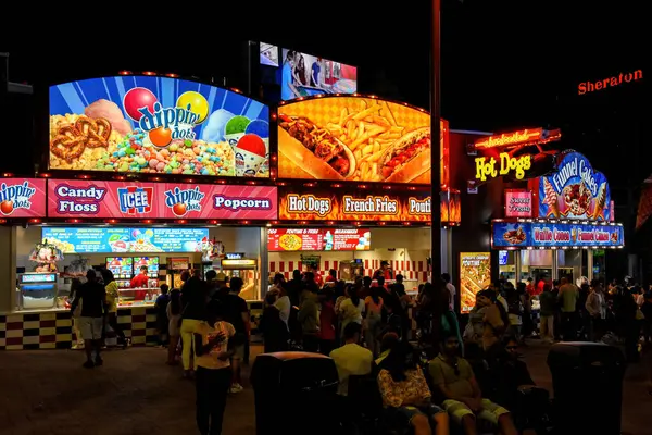 Niagara Falls Canada August 2022 Food Stands Night Serving Carnival Stock Picture