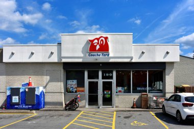 Gatineau, Canada Couche-Tard convenience store at Ultramar gas station on Rue Saint-Redempteur. Couche-Tard is a Quebec based multinational company that owns the brands Mac's in Canada , Statoil in Europe and Circle K in the United States clipart