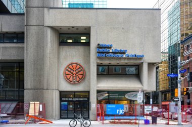 Ottawa, Canada - November 16, 2024: The Main Ottawa Public Library at Laurier W and Metcalfe. A new library is under construction and is set to open in 2026 at the new LeBreton Flats complex.  clipart