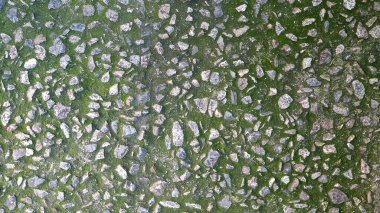 Gri ve yeşil sümüklü taş kaldırımlar. Gerçekçi tasarım çalışmaları ve harmanlama modu teknikleri için harika.