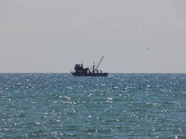 Bateau Pêche Dans Mer Mer Noire Géorgie — Photo