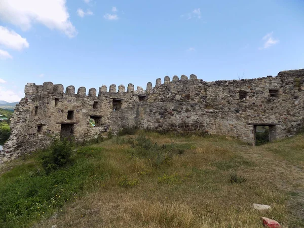 Stary Mur Obronny Zamek Surami Gruzja — Zdjęcie stockowe