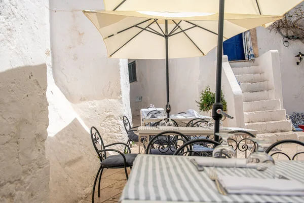 Kleines Familienrestaurant Ostuni Apulien Süditalien — Stockfoto