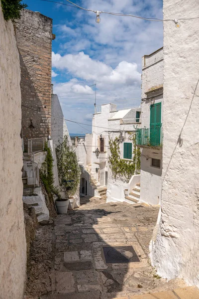 White Town Picturesque Town South Italy White Streets — Stock Photo, Image