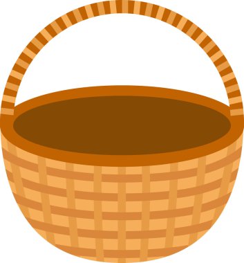 Boş hasır sepet tek başına